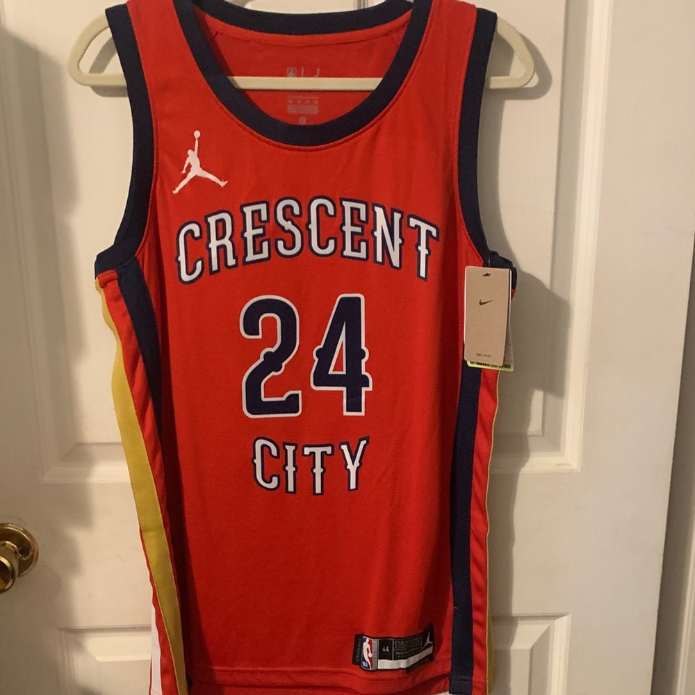 Crescent Red and Yellow Basketball Jersey